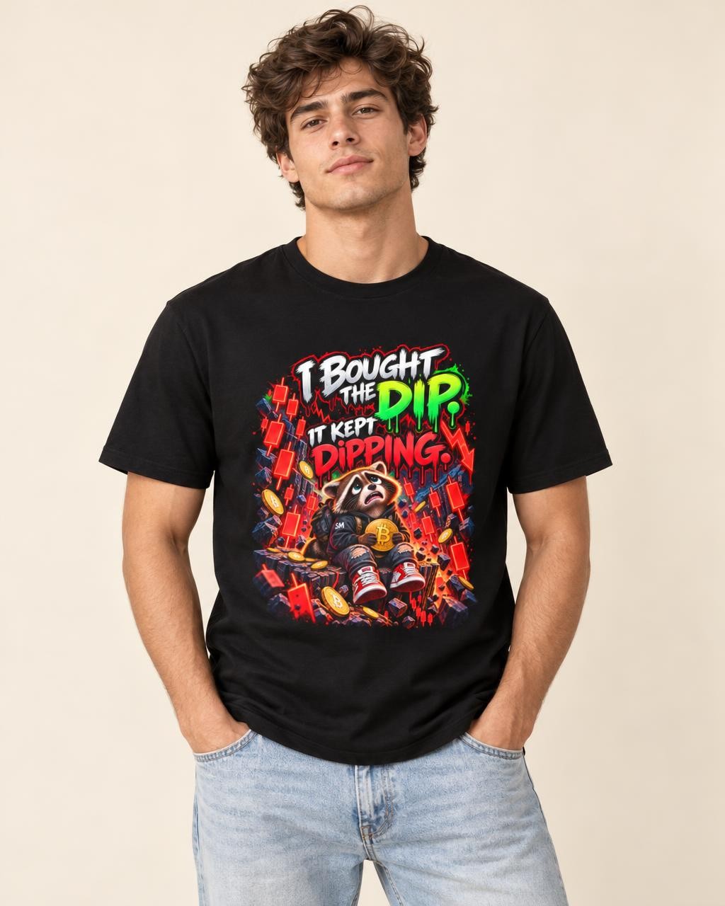 I Bought the Dip. It Kept Dipping. | Crypto Degens graphic T-shirt