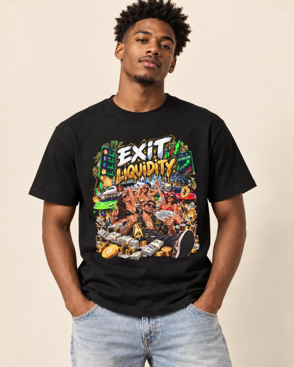 Exit Liquidity | Crypto Degens graphic T-shirt